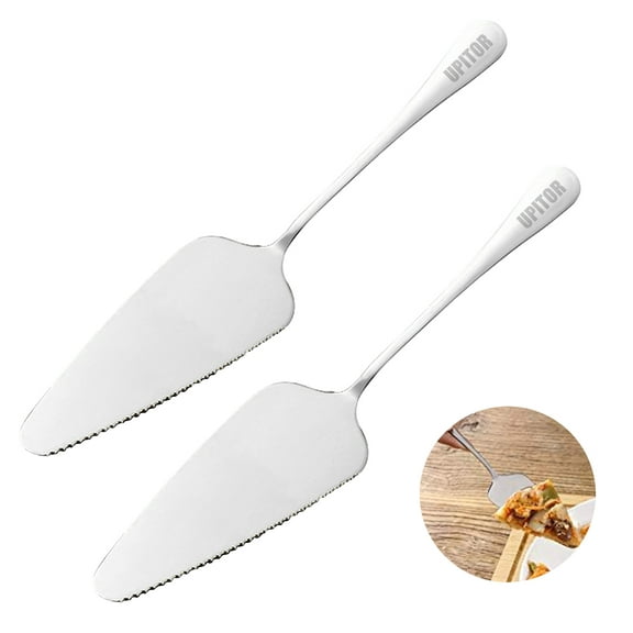 UPITOR Stainless Steel Cake Server and Pie Servers Set of 2,Dessert Pastry Pie Cake Servers - Perfect for Celebrations, Parties, Weddings, and Home,Silver