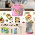 thumbnail image 3 of Cute Insulated Lunch Bag for Kids Teens Girls Boys with Adjustable Shoulder Straps Ideal Picnic Food Cooler Tote for School Travel Reusable Lunchbox, 3 of 5