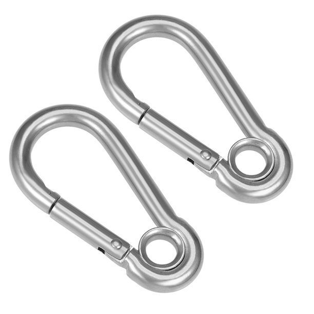 Carabiner Snap Hook, 3.52"/89.45mm 304 Stainless Steel Carabiner Spring