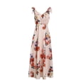 thumbnail image 2 of goowrom Women's Long Flower Pattern Slender Waist Strap Style Dress, 2 of 7