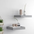 thumbnail image 2 of Conjunto de 2 Estantes Flotantes de Pared Modernos vidaXL Miel Gris, 2 of 8