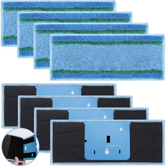 8 Pack Upgraded M6 Wet Mopping Pads for iRobot Braava Jet M6 Series (6110) (6012) (6112) (6113) Ultimate Robot Mops, New Sticky Design, Detachable, Washable and Reusable M6 Pads Accessories Parts