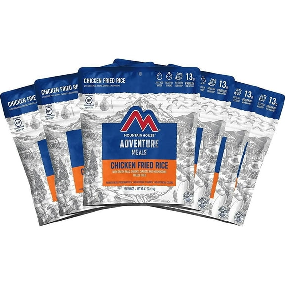 Mountain House Chicken Fried Rice | Freeze Dried Backpacking & Camping Food | Survival & Emergency Food | Gluten-Free- 6 Pouches