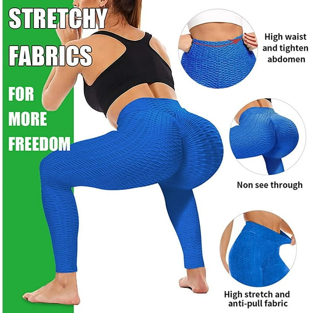 Love My Fashions Women's Sexy Honeycomb High Waist Yoga Pants Tummy Control  TIK Tok Leggings Workout Butt Lifting Stretchy Booty Tights