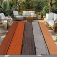 thumbnail image 3 of Fsddascl Burnt Orange Grey Outdoor Rug for Patio/Deck/Porch, Non-Slip Large Area Rug 6 x 9 Ft, Vintage Stripe Farmhouse Wood Grain Indoor Outdoor Rugs Washable Area Rugs, Camping Rug Carpet, 3 of 5