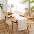 thumbnail image 3 of Dalrosia Rustic Farmhouse Style Table Runner, Boho Thick Burlap Linen Washable Table Runners 72 Inches Long for Dining Room Decorations, Dresser, Bedroom Decor and Holiday Party Centerpiece, 3 of 6