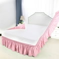 thumbnail image 4 of ERDOUY Full Size Pink Bed Skirt, 15in Ruffled 54x75in, Soft Microfiber-Cotton Blend Easy Fit Dust Ruffle 1 Piece for Home Bedroom, 4 of 5