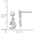 thumbnail image 2 of Primal Silver Sterling Silver Dangle Moon and Star Post Earrings, 2 of 4