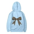 thumbnail image 4 of Tiijoy Big Girls Hoodie Leopard Bow Print Long Sleeve Hooded Sweatshirt, Sizes 9-10, 4 of 4