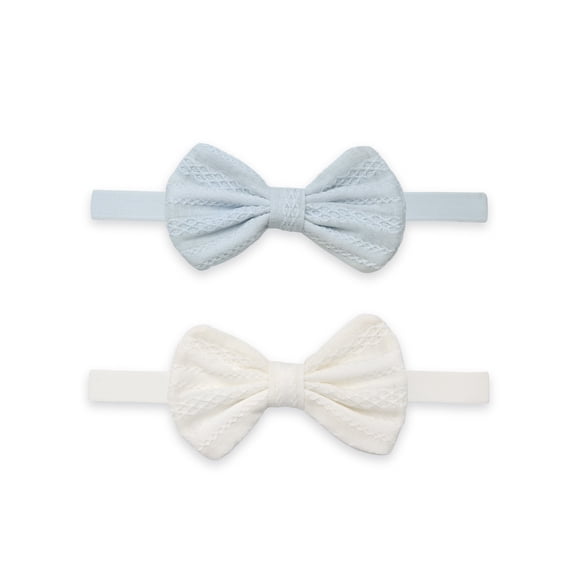 Carter's Child of Mine Baby Girls Texture Bow Headwrap, 2-Pack, Size 0-12M