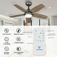 thumbnail image 2 of VAGIZM Ceiling Fan 36'' for Small Room: Modern Ceiling Fans with Light Remote Control - Reversible Quiet DC Motor Dimmable with 6 Speeds for Dorm Room Kids Bedroom(Bronze+Walnut), 2 of 7