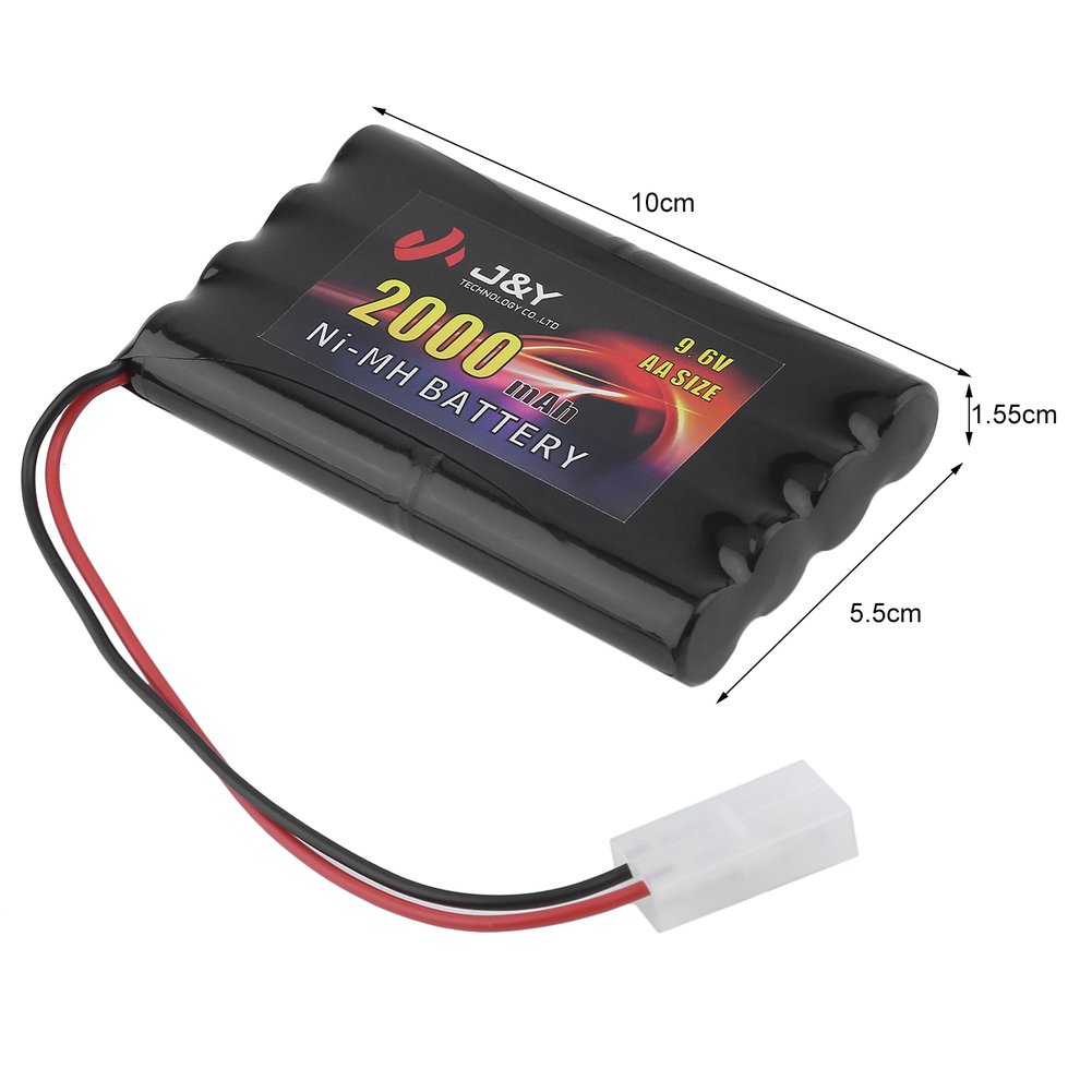 2000mah 9.6 v nimh rc car battery pack with charger