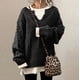 thumbnail image 1 of Pntutb Mujer Manga Larga Color Sólido Cuello en V Top Casual Suelto Suéteres de Punto Blusa Pntutb Pntutb-963, 1 of 8