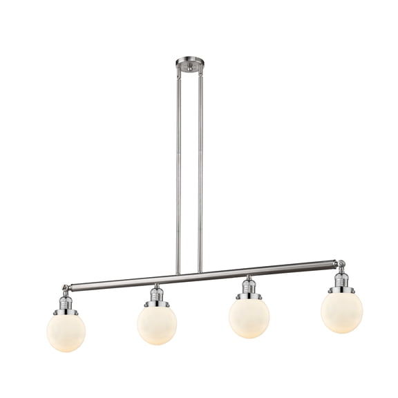 Innovations Lighting 214-S-6 Beacon Beacon 4 Light 51" Wide Linear Chandelier - White