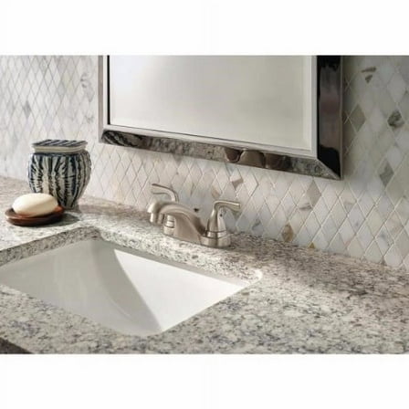 Delta Foundations 4 in. Centerset 2-Handle Bathroom Faucet in Brushed Nickel