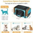 thumbnail image 4 of Large Cat Carrier for 2 Cats - Extra Large Soft Pet Carrier for Small Dogs - Collapsible Travel Bag with Safety Belt & Shoulder Strap - 23"x13"x13", 4 of 8
