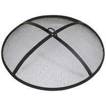 Sunnydaze 36" Round Steel Mesh Heavy-Duty Fire Pit Spark Screen with Handle
