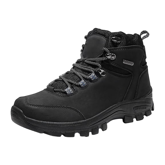 XIMIN Men's Relaxed Fit Water-Resistant Hiking Shoes Trekking Camping Trail Backpacking Non-Slip Work Boots Lightweight Boots for Outdoor