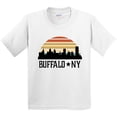 thumbnail image 3 of Inktastic Buffalo New York Skyline Retro Youth T-Shirt, 3 of 5