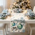 thumbnail image 4 of Hvmvliv 12x71 Inch Christmas Linen Table Banner with Festive Holiday Patterns for Dining Table Home Party Table Runners Decoration Multicolor, 4 of 6