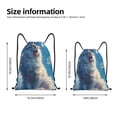 thumbnail image 2 of Balery Clear Sky Blue Cat Pattern Drawstring Backpack Bag Sport Gym Sackpack Cinch Bags Pattern Drawstring Backpack Bag Sport Gym Sackpack Cinch Bags -Small, 2 of 6