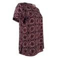 thumbnail image 3 of Women's Medallion Printed Pebble Crepe Top-NR-XS, 3 of 3