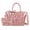 Pink leopard print mother-and-daughter bag (comes with a scarf), variant on Women Large Capacity Polka Dot Tote Bag, Leopard Print Hand Crossbody Purse with Bow Silk Scarf Decor for Daily Commute