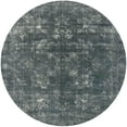 thumbnail image 1 of Ahgly Tapis Rond Intérieur Mi-Siècle Moderne Bleu Mousse Vert Oriental, 6 Pieds Rond, 1 of 6