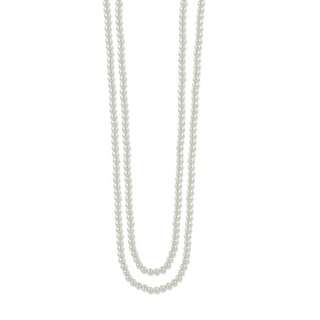 - TAZZA WOMEN'S 8MM WHITE FAUX PEARL LONG NECKLACE #N114110673