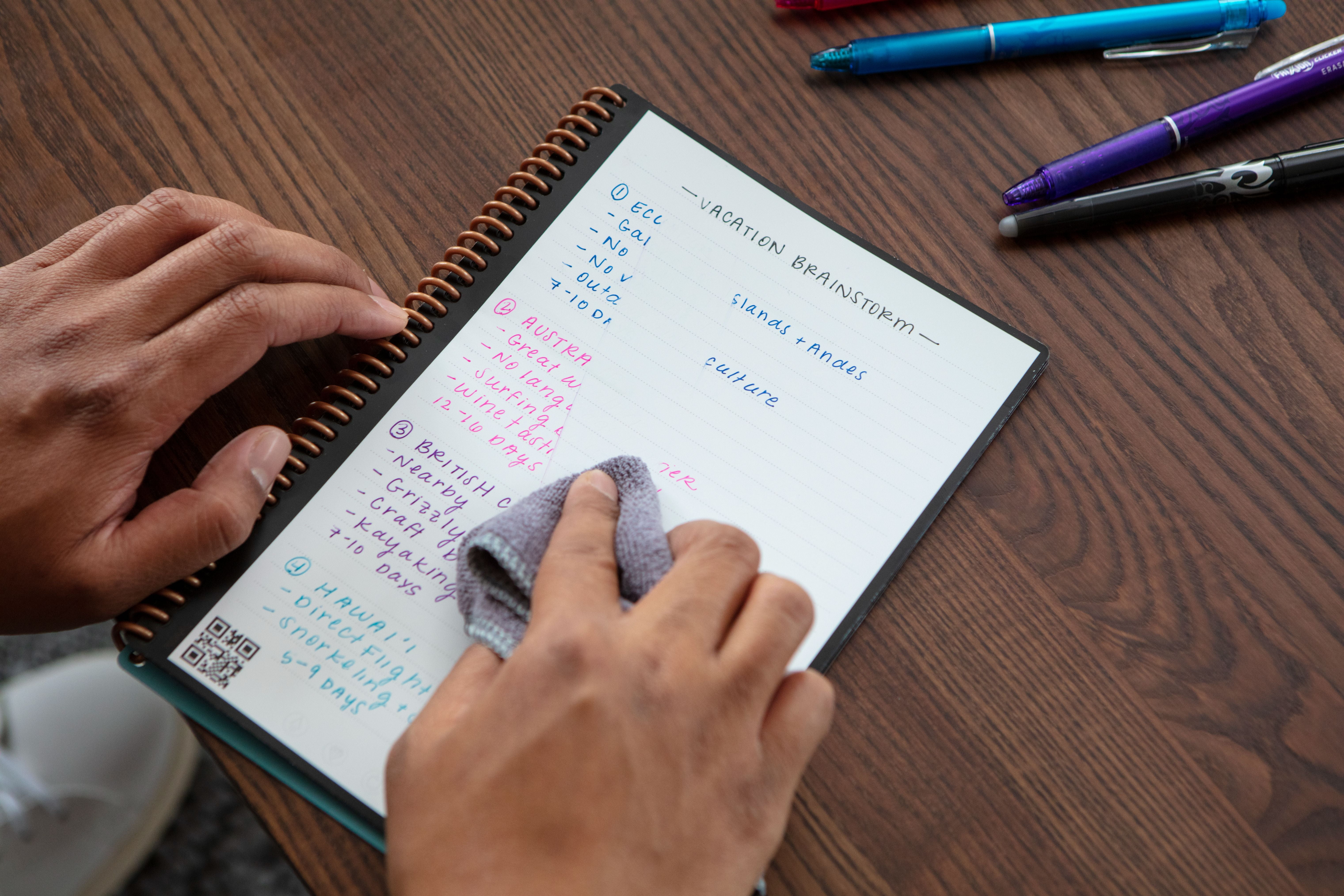 Rocketbook Reusable and Sustainable Smart Spiral Panda Planner, Undated - Blue - Executive Size Eco-friendly Notebook (6"x 8.8") - Daily, Weekly, Monthly Planner Pages wi