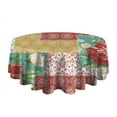 thumbnail image 5 of Round Waterproof Tablecloth Pioneer Reusable Indoor/Outdoor Durable Table Cover for Kitchen and Dining Room 60 Inch X 60 Inch, 5 of 6