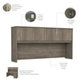thumbnail image 3 of Studio C 72W L Desk with Hutch and Drawers in Modern Hickory - Engineered Wood, 3 of 5