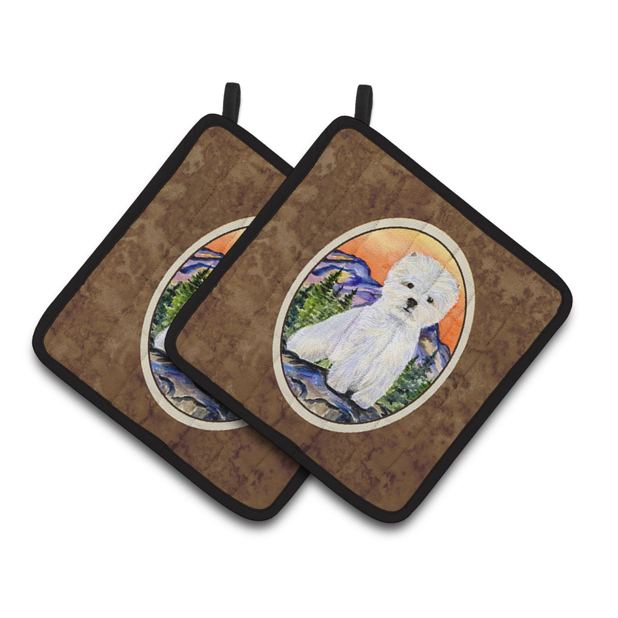 Carolines Treasures 7285PTHD Corgi Pair of Pot Holders , 7.5HX7.5W
