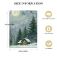 thumbnail image 2 of RUIYC Rustic Mountain Pine Tree Nature Wall Art, Abstract Winter Landscape Print, Snowy Forest Woodland Watercolor, Blue &amp; Gray Vintage Cabin Country Farmhouse Decor for Bedroom, 2 of 5
