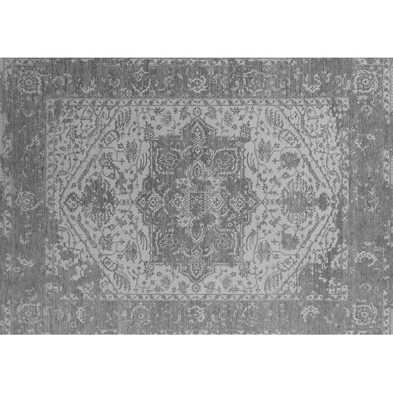 Ahgly Company Indoor Rectangle Oriental Gray Industrial Area Rugs, 6' x 9'