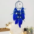 thumbnail image 4 of SHIMELE Dreamcatcher Wall Hanging Woven Decor Pendant Healing Gift Colorful Feathers Blue Purple Home Decoration Spiritual Ornament, 4 of 6