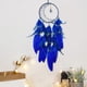 thumbnail image 5 of Fiudx Colgante Atrapasueños de Nailon Tejido con Plumas Azules y Moradas. Arte Místico y Decorativo. Decoración para Dormitorio y Sala de Estar. Antiestrés. Tamaño: 70 X 15 Cm., 5 of 7