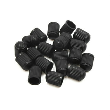 Unique Bargains 20Pcs Universal Tire Air Valve Stem Caps Tyre Wheel Rims Dust Cover for Car Black Plastic