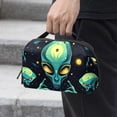 thumbnail image 2 of Alien Travel Case Charger Pouch Hard Drive Bag Cable Organizer Desk Cord Travel Organizer Waterproof Oxford Fabric Electronic Digital Accessories Storage Bag Black 5.9x9.44x3.14 in, 2 of 6