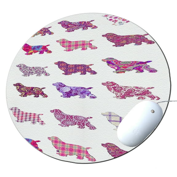 KuzmarK Round Mousepad / Hot Pad / Trivet - Cocker Spaniel Dog