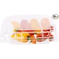 thumbnail image 2 of EcoQuality 8.25X8.75X3.5 Clear Plastic Hinged Container Tamper Resistant Multiple Use Food Storage Container SLP70 (160), 2 of 3