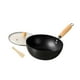 thumbnail image 4 of Wok de hierro para cocina con mango de madera, olla de inducción, sin revestimiento. 18 cm, 4 of 9