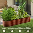 thumbnail image 6 of Outsunny Galvanized Raised Garden Bed Kit, Metal Planter Box with Safety Edging, 94.5" x 23.5" x 16.5", Brown, 6 of 9
