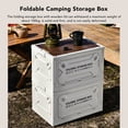 thumbnail image 4 of Folding Storage Box, 50L Plastic Storage Bins Collapsible Storage Box With Wood Lids, Multi Directional Open, Closet Organizer Container For Camping, Outdoor Picnic, Room, 4 of 8
