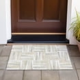 thumbnail image 6 of Addison Rugs Chantille Indoor/Outdoor Transitional Squares Ivory Washable Rectangle Rug, 1'8" x 2'6", 6 of 6