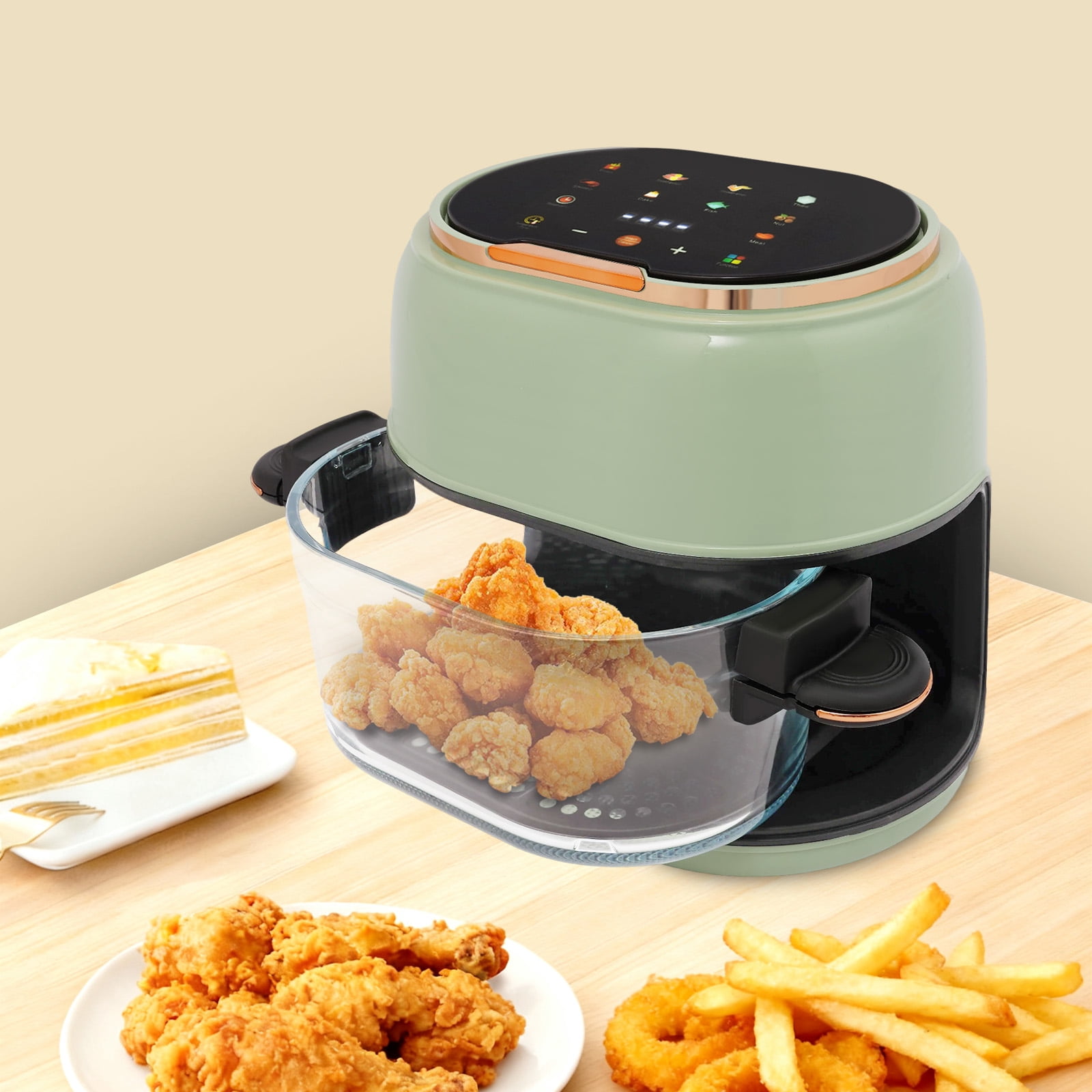 Hot Air Fryer, Large Air Fryer, Visible Glass Air Fryer