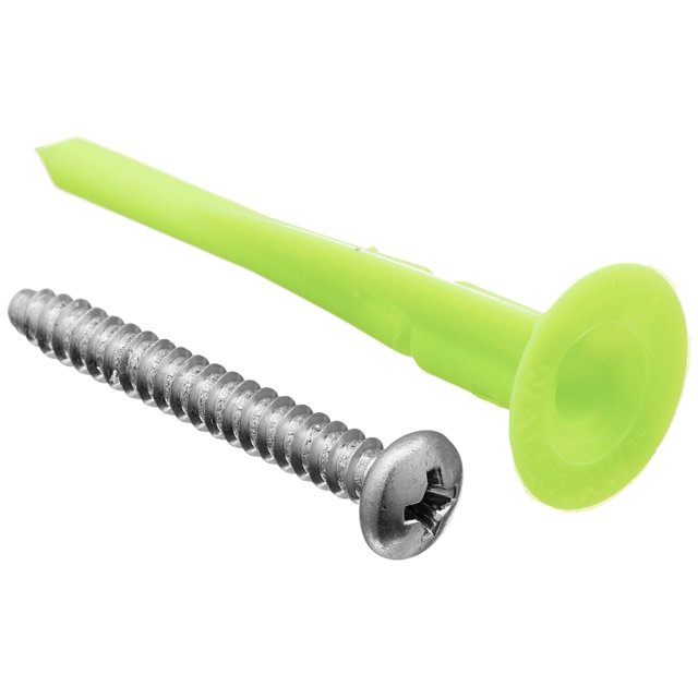 Cabezales de plástico y acero WallClaw Anchors, 0,6 x 5 cm, 25 unidades