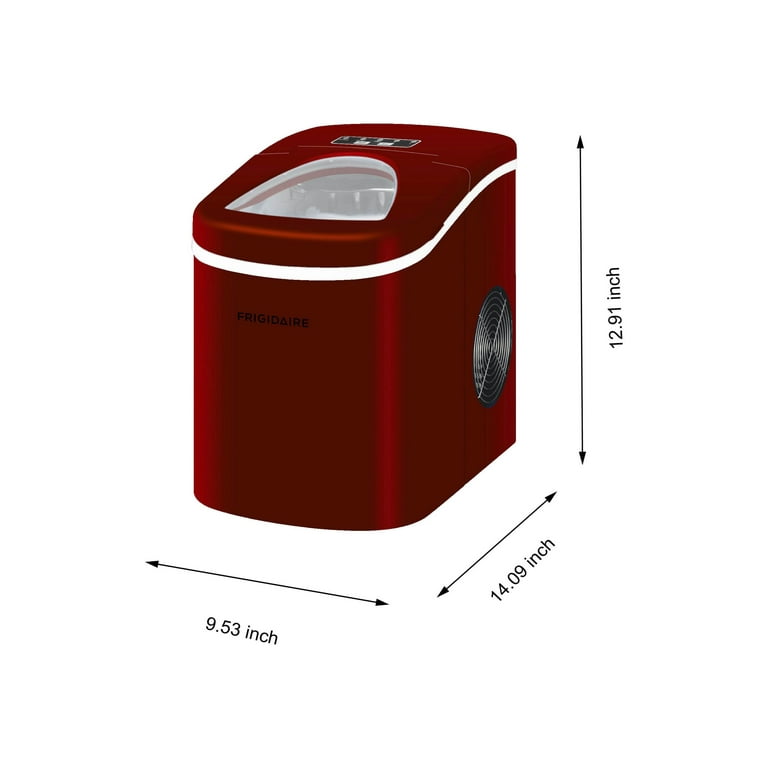 Compact and Portable Ice Maker, Red
