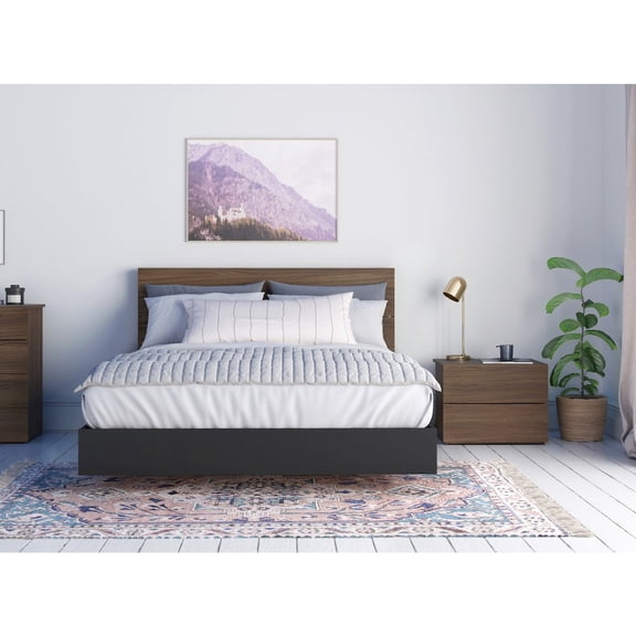 Nexera 3-Piece Bedroom Set With Bed Frame, Headboard & Nightstand, Queen