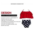 thumbnail image 4 of Aayomet Girls Bathing Suits Bikini Swimwear Little Bathing Two 212Y Girls Floral Beach Toddler Ruffles Swimsuit Wear Pieces Kids,Red 5-6 Years, 4 of 5